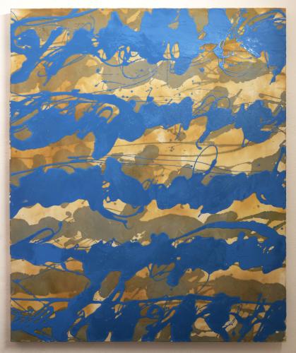 Blue, mixed media on canvas, 164×134 cm, 2020